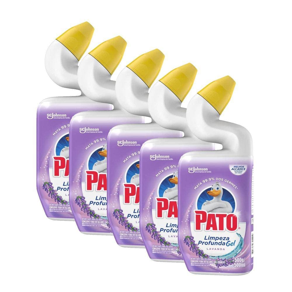 Desinfetante Pato Lavanda Limpeza Profunda Kit 5