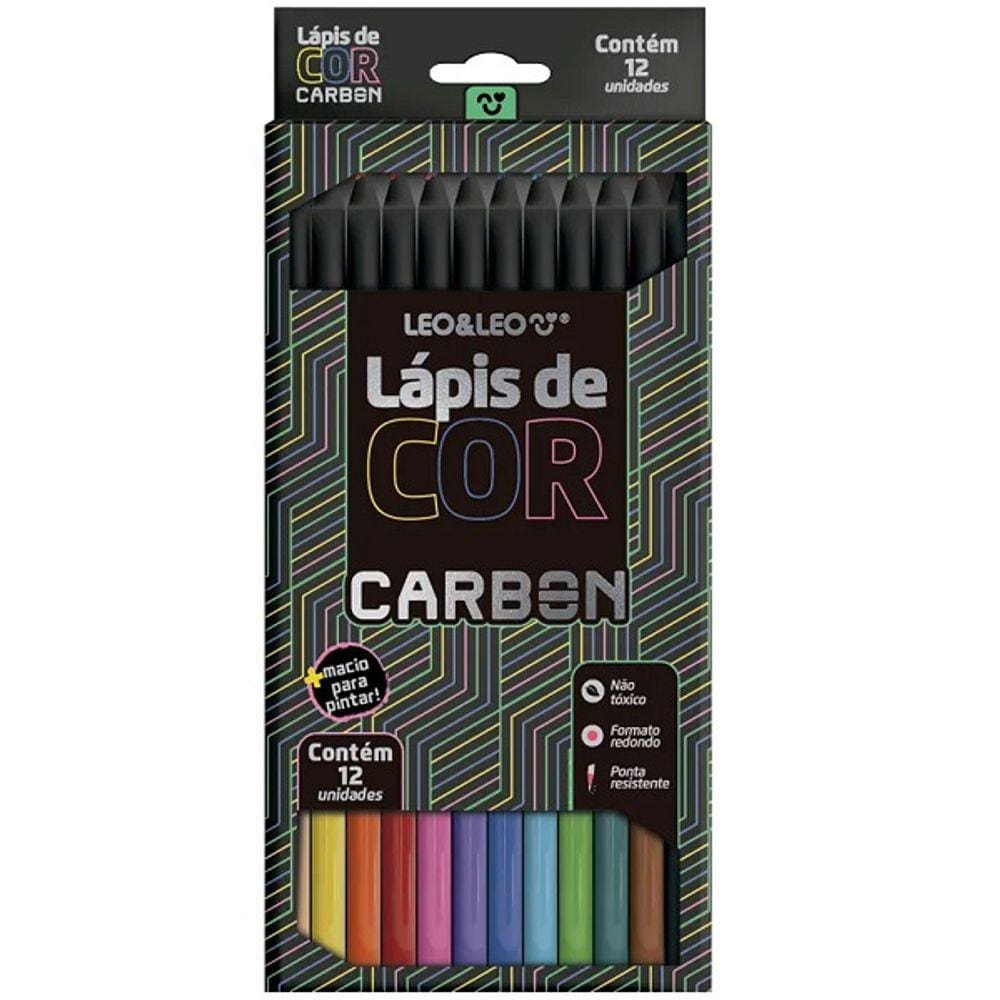 Lapis de COR Carbon 12 Cores Redondo LEO&LEO