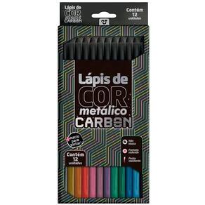 Lapis de COR Carbon 12 Cores Metalicas Redondo Leo