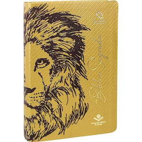 Biblia Leao Capa Dourada Luxo Naa