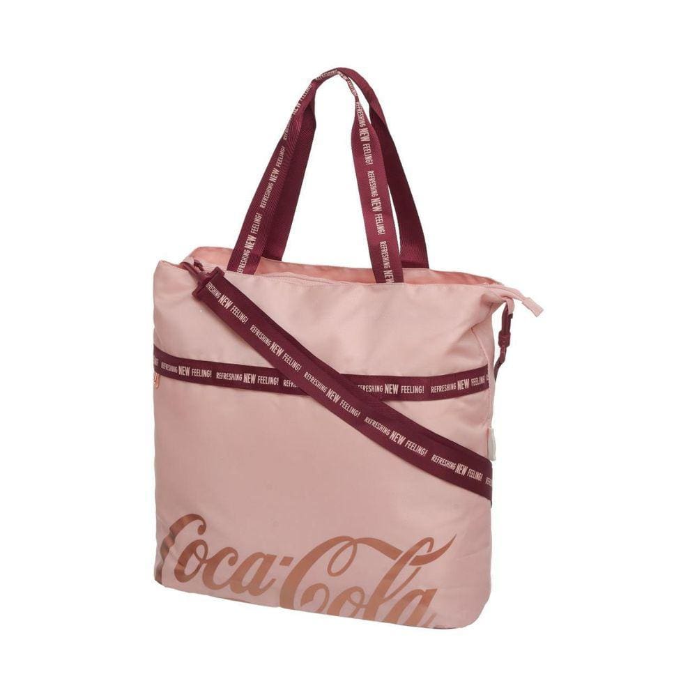 Bolsa Tote Coca Cola Training Esportiva - Rosê E Roxo