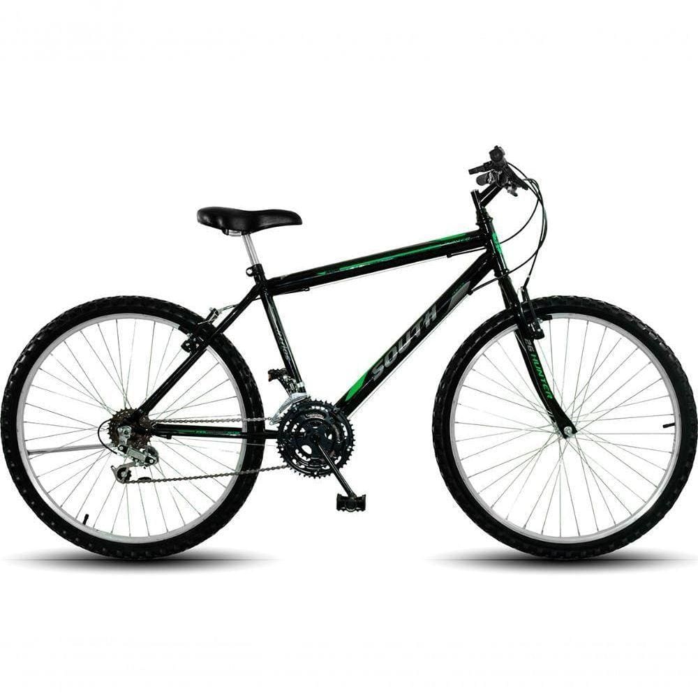 Bicicleta Aro 26 South 18 Marchas Freio V-brake - Preto Preto