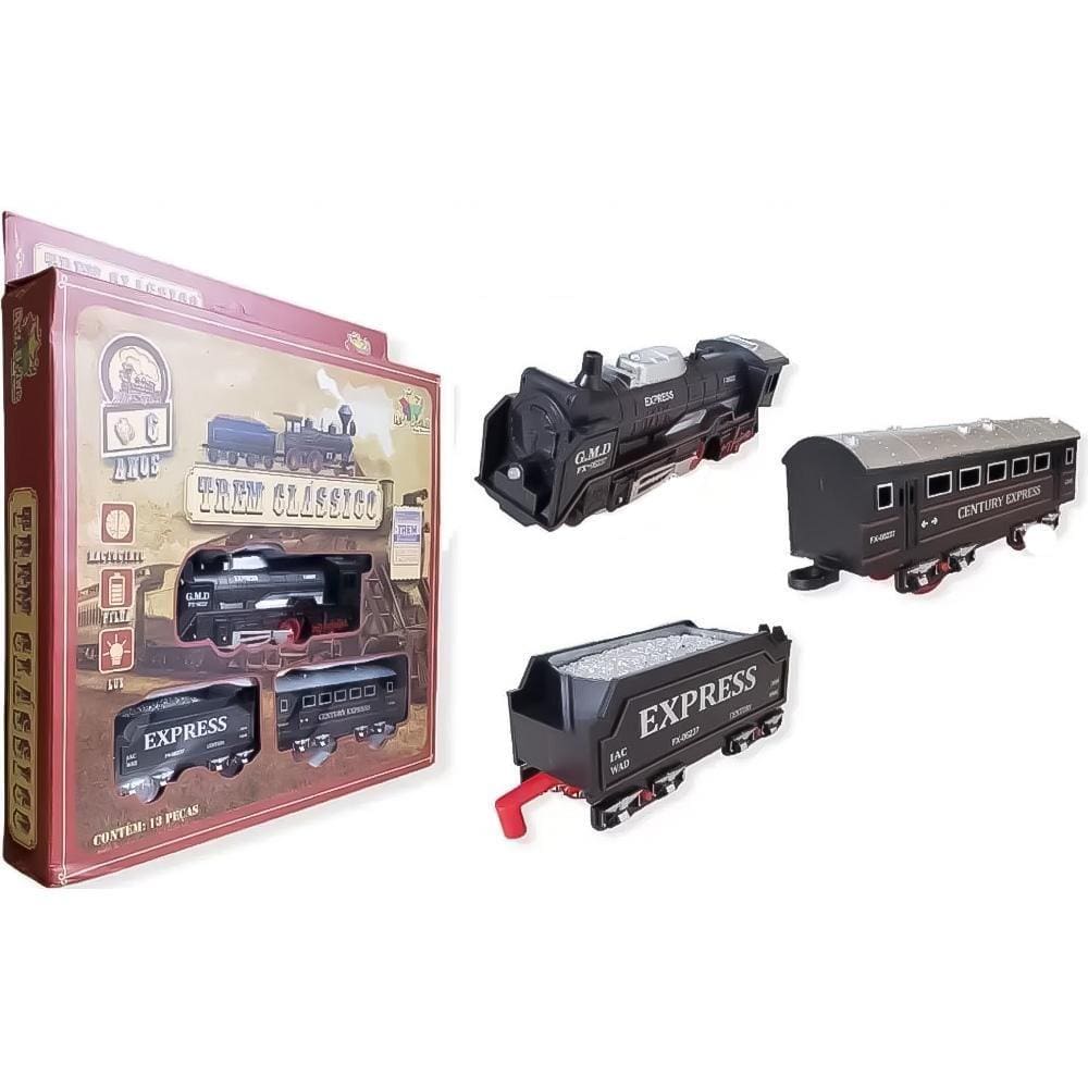 Trem Brinquedo Locomotiva Trenzinho Infantil Elétrico Vagão