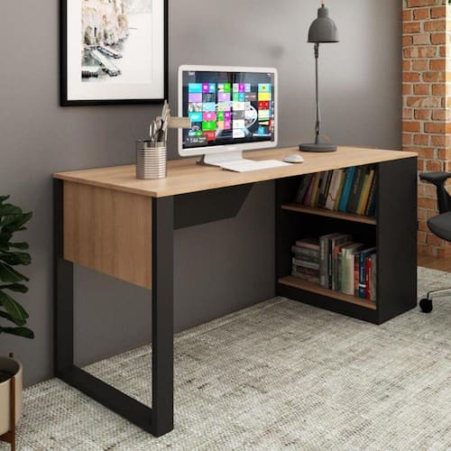 imagem-Mesa para Escritório 160cm ME4182 Tecnomobili - Marrom Chocolate