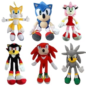 Pelúcias Sonic Tals Amy Shadow Knucles Silver 06 Personagens