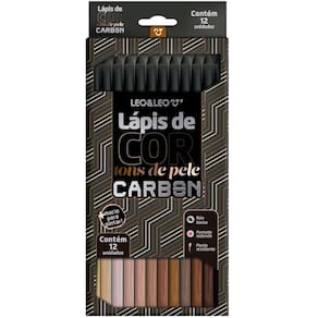 Lapis de COR 12 Cores TONS de Pele Carbon SOFT Macio LEO&LEO