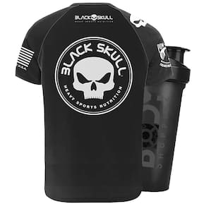 Camiseta Dry Fit Padrao Preto G + Shaker - Black Skull
