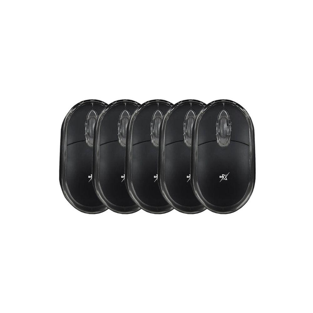 Kit Com 5 Mouses BRX 1000dpi