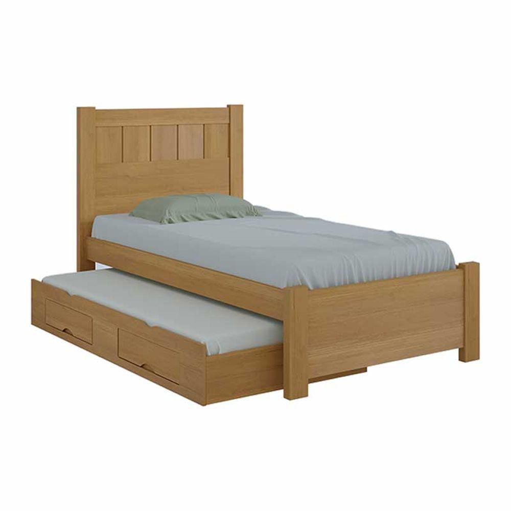 Cama Solteiro Com Cama Auxiliar Primícia Plus D`Doro Móveis Cinamomo