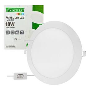 Painel Led Taschibra Redondo Embutir 18w 3000k 4000k 6500k