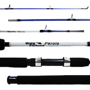 Vara Pesca Molinete Way Fishing Pérola 1302 WF2628-1 10-12 LBS 1,40m - 2 partes