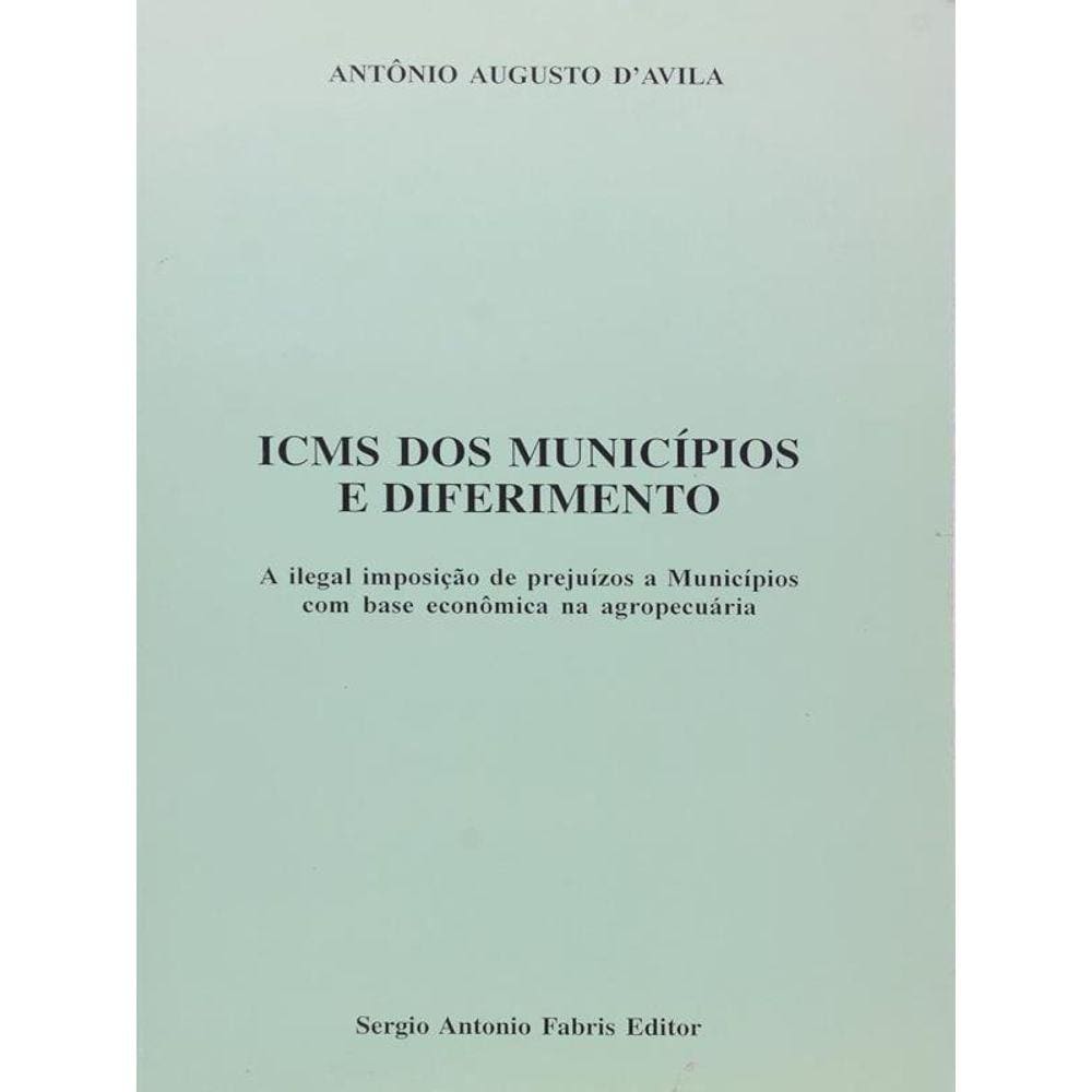 Icms Dos Municipios E Diferimento