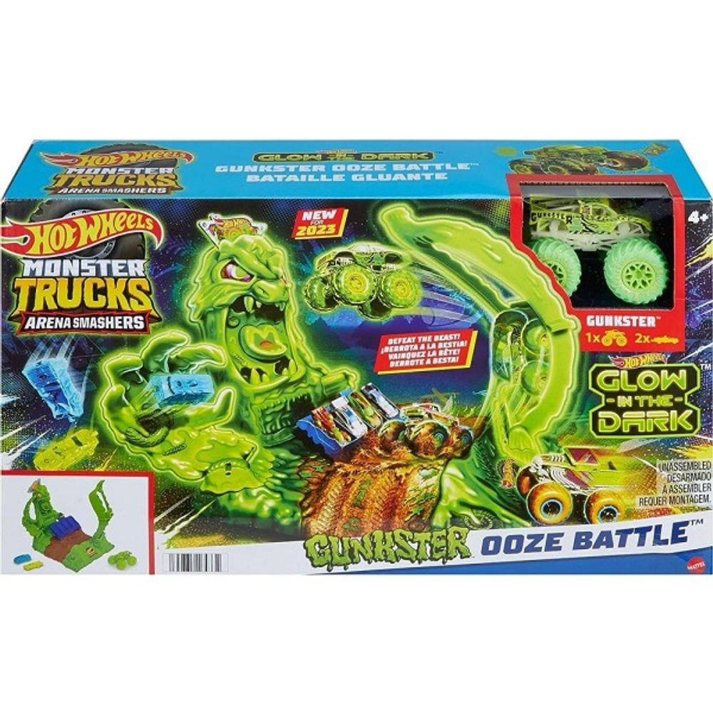 Hot Wheels Monster TRUCKS Arena GLOW IN DARK Mattel HPN72