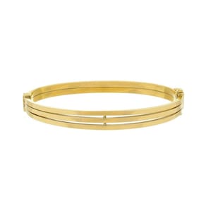 Bracelete De Ouro 18k Pulseira Grossa 3 Fios
