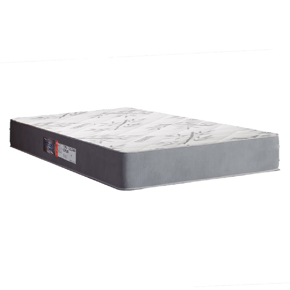 Colchão Solteiro Espuma Egito 88x188x19cm Cinza / Branco Portobel - Suporta até 100kg por Pessoa