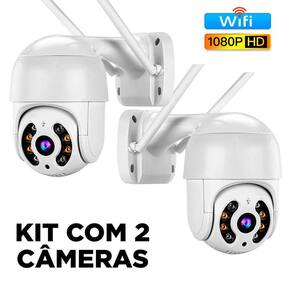 Kit 2 Câmeras IP Full HD 1080p - Wi-Fi - Prova D`água