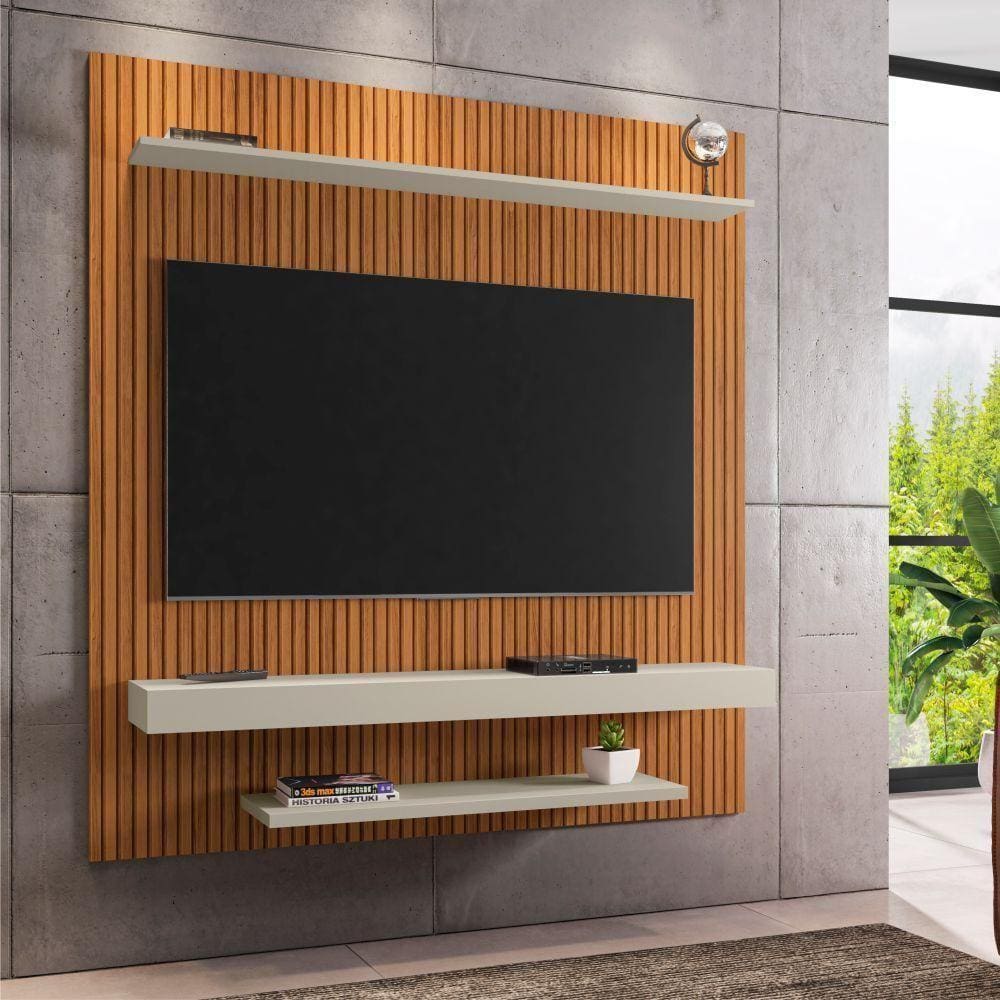 Painel Para Tv 60" Paris Ripado Off White