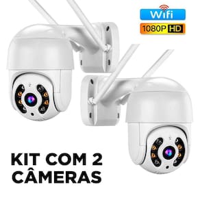Kit 2 Câmeras Wi-Fi Full HD - Monitoramento em Tempo Real