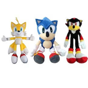 Pelúcias Sonic, Tails e Shadow - 03 Personagens