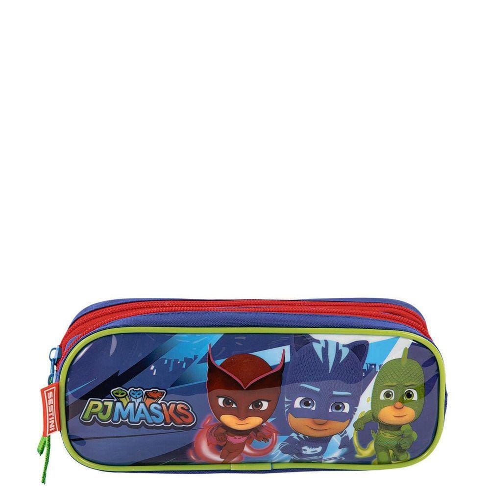 Estojo 2 Comp PJ Masks Colorido Unico - Homologado Inmetro