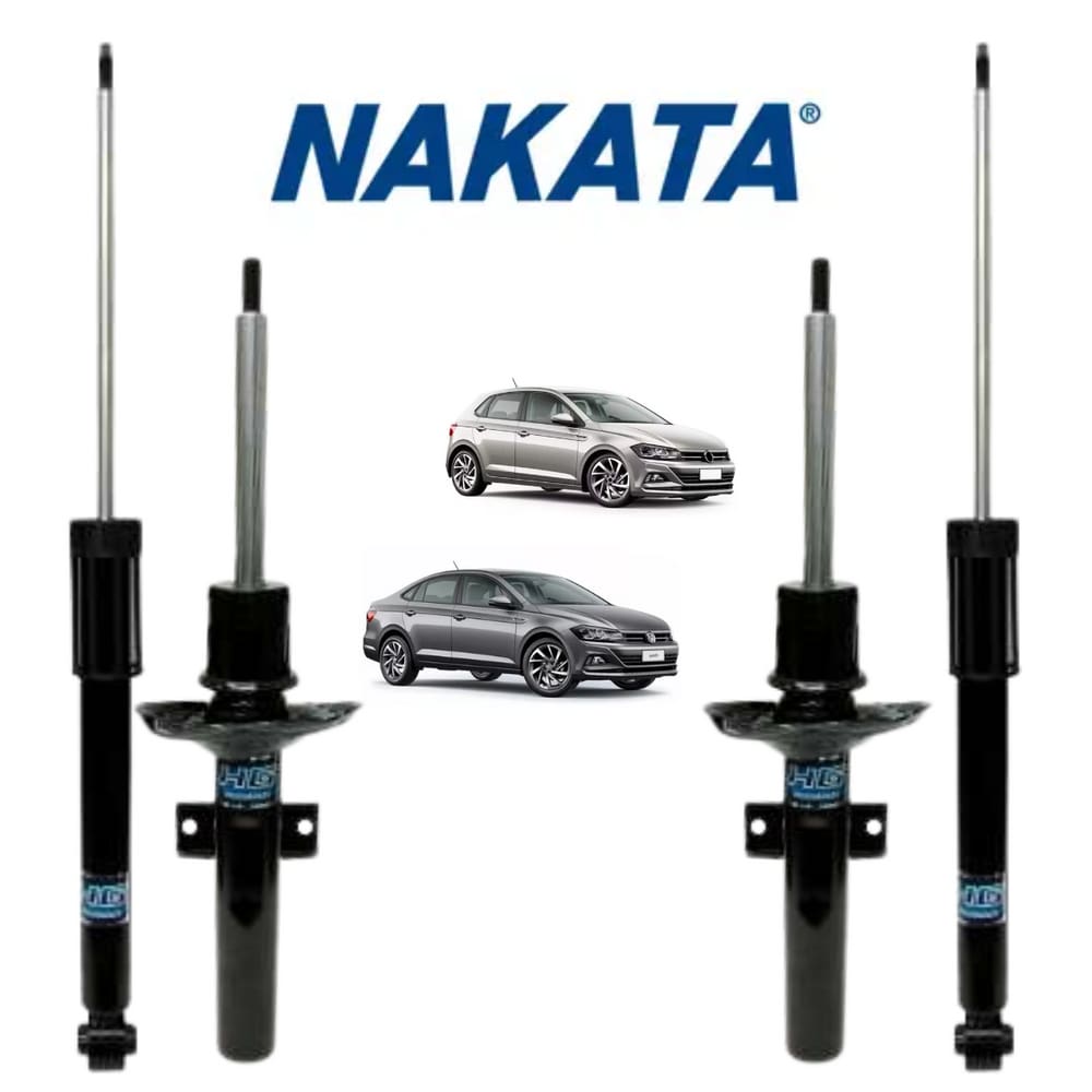 Jogo Amortecedor Nakata Dianteiro + Traseiro Volkswagen Polo 2018 A 2020
