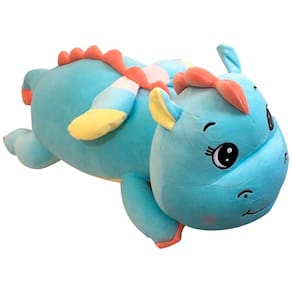 Pelúcia Dragão Azul Squish Pals 100cm Colecionável Toyng