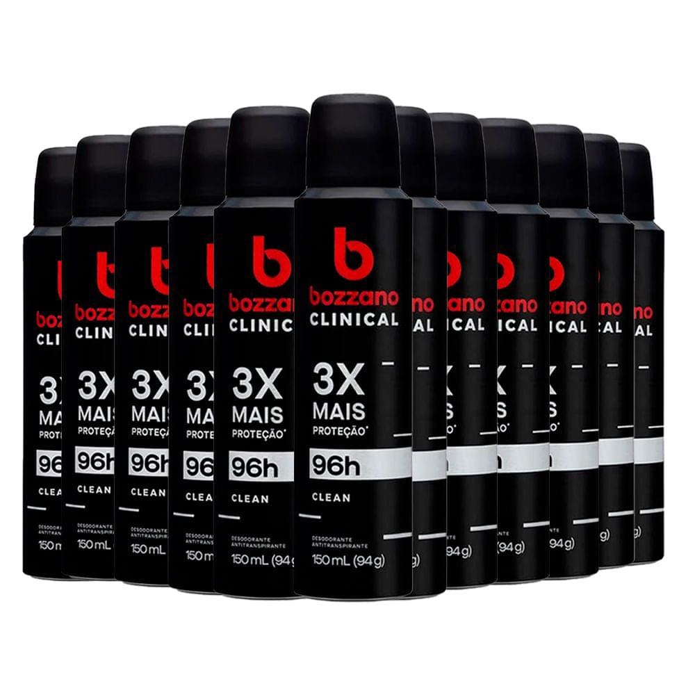 Kit Desodorante Aerosol Bozzano Clinical Clean 150ml - 12 unindades