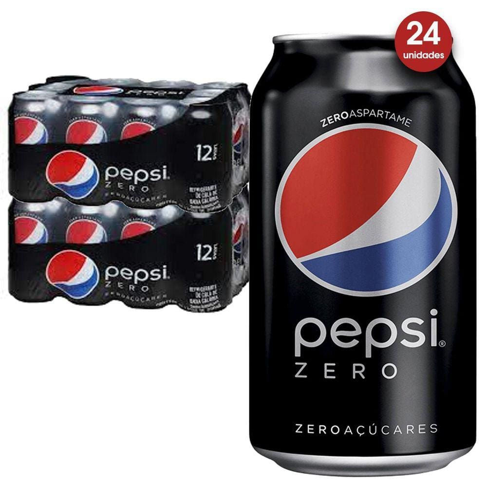 Refrigerante PEPSI Zero 350ml - Sem Calorias  24 Latas