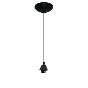 Cabo Fio Pendente Iluminação Moderna 1 Metro Com Rosca Preto