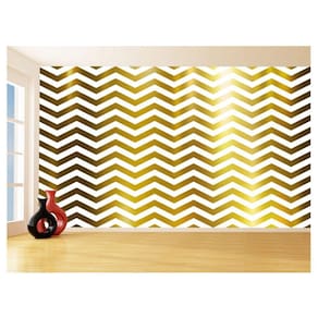 Papel De Parede 3D Sala Chevron Zig Zag Listras 3,5M Zig131