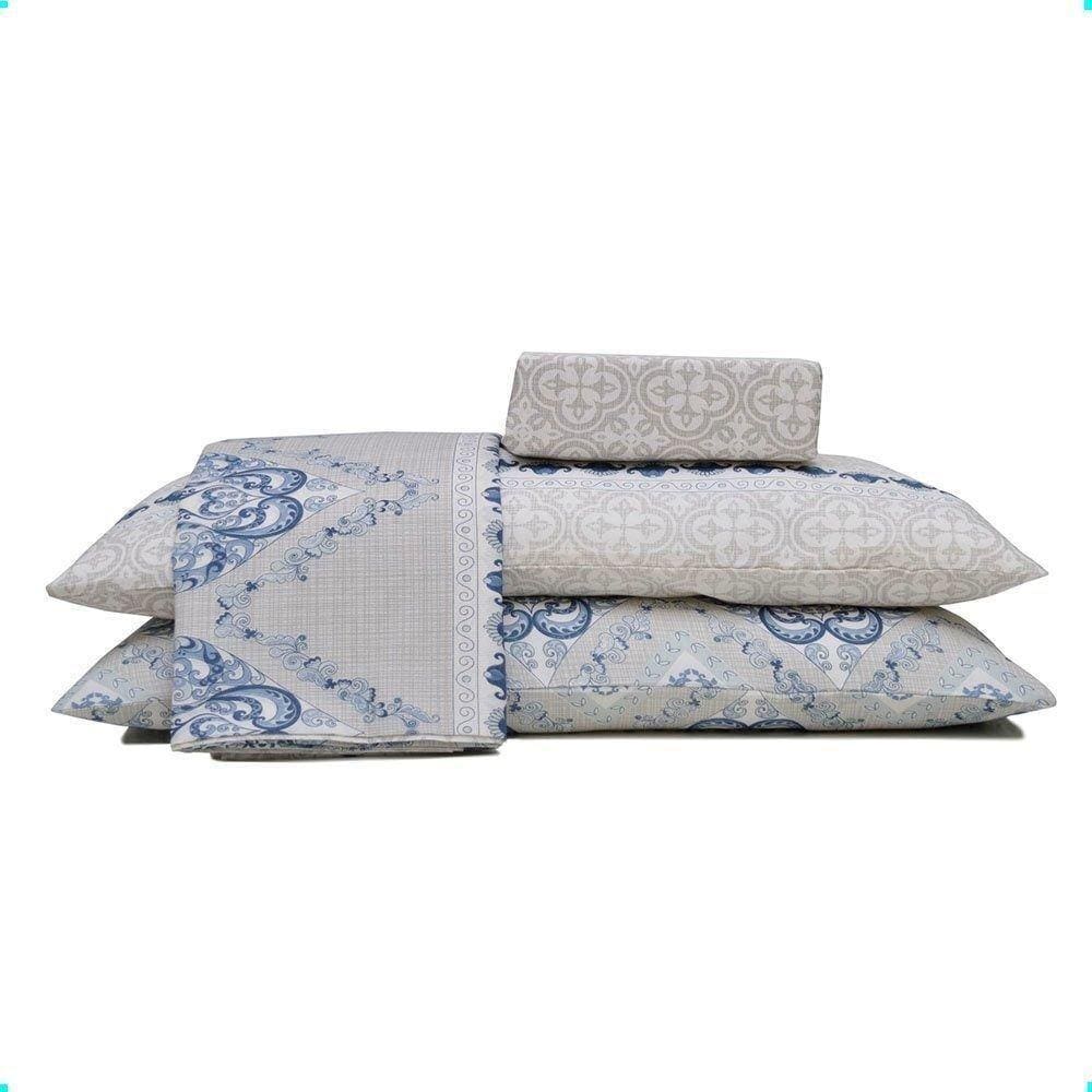 Jogo De Cama Casal Duplo 4 Peças Luna 250x220cm 140 F Realce