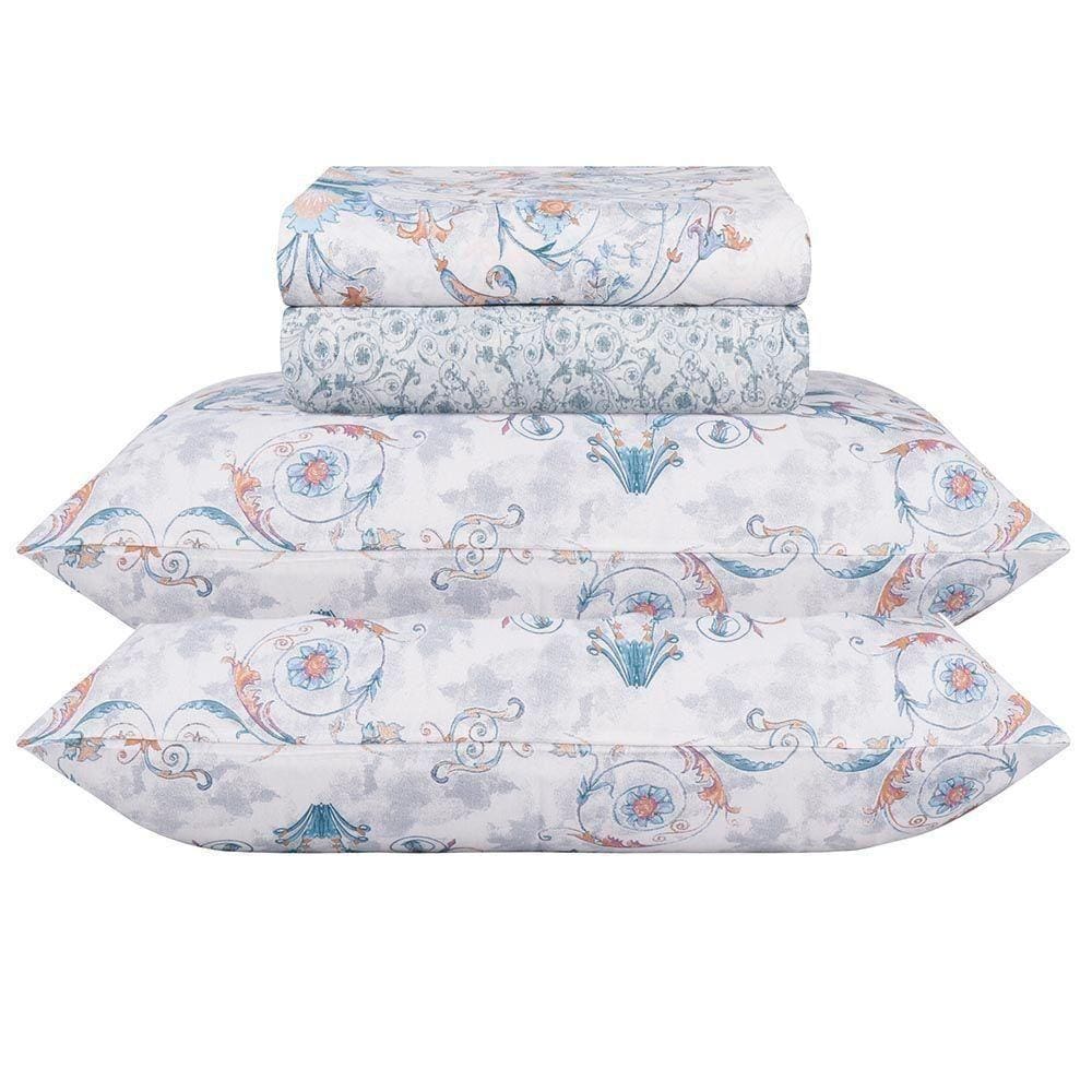 Jogo De Cama Casal Duplo 250x220cm Aurea 140 F Realce Sultan