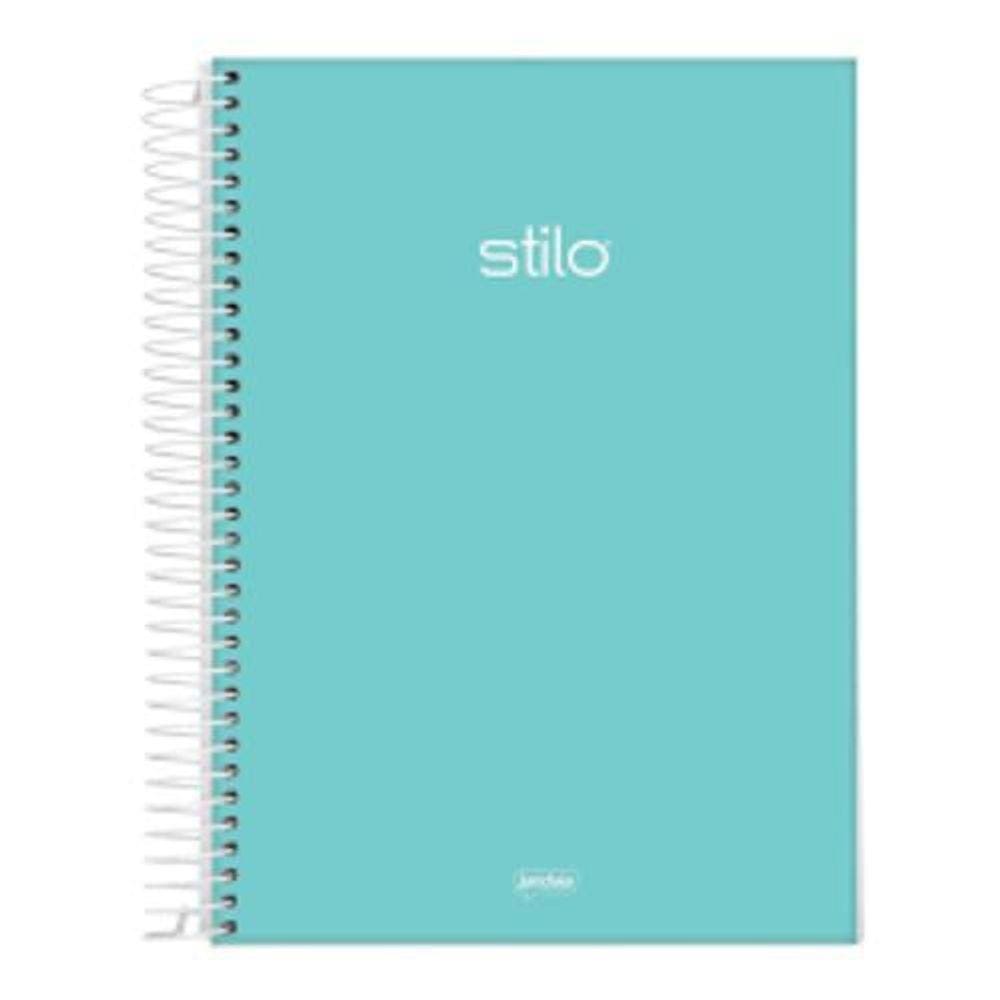 Caderno Universitário Capa Dura 10 Matérias 160 Folhas Jandaia Stilo Pastel Verde