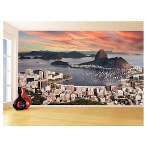 Papel De Parede Cidade Rio De Janeiro Por Sol 3,5M Ncd328