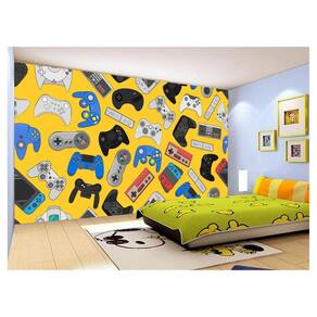 Papel De Parede 3D Infantil Controle Game Jogo 3,5M Azs233
