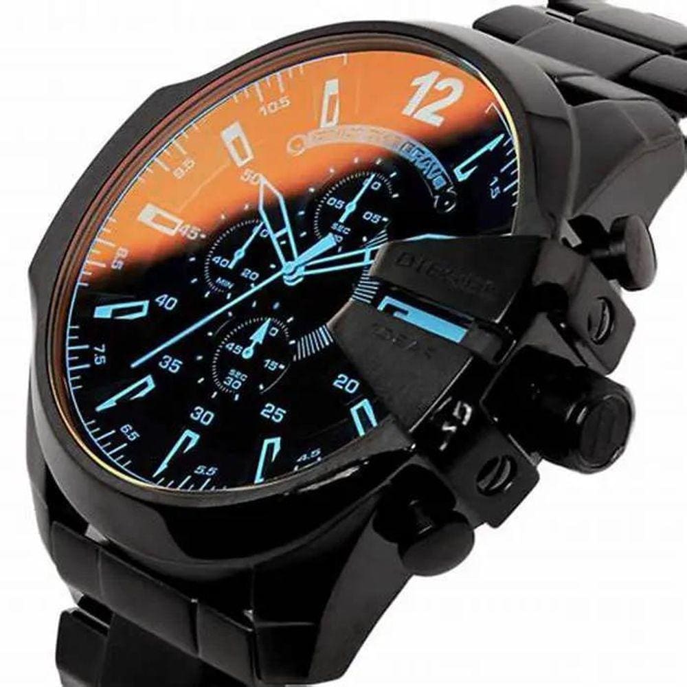 Relógio Masculino Aço Inox Preto 50mm 120 ATM