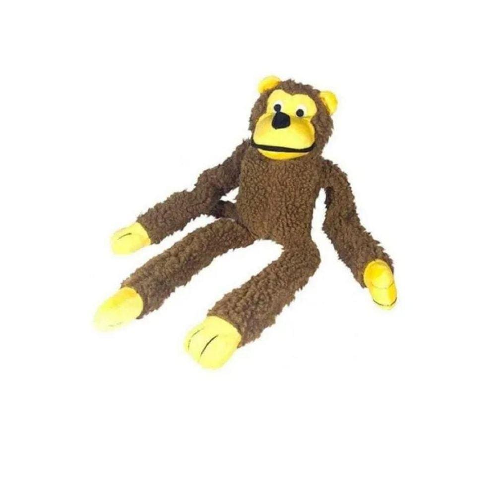Brinquedo Macaco Marrom Premium Pelucia Para Cachorro