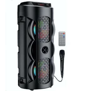Caixa Som Bluetooth Torre Portátil Fm Mp3 Usb Sd Microfone