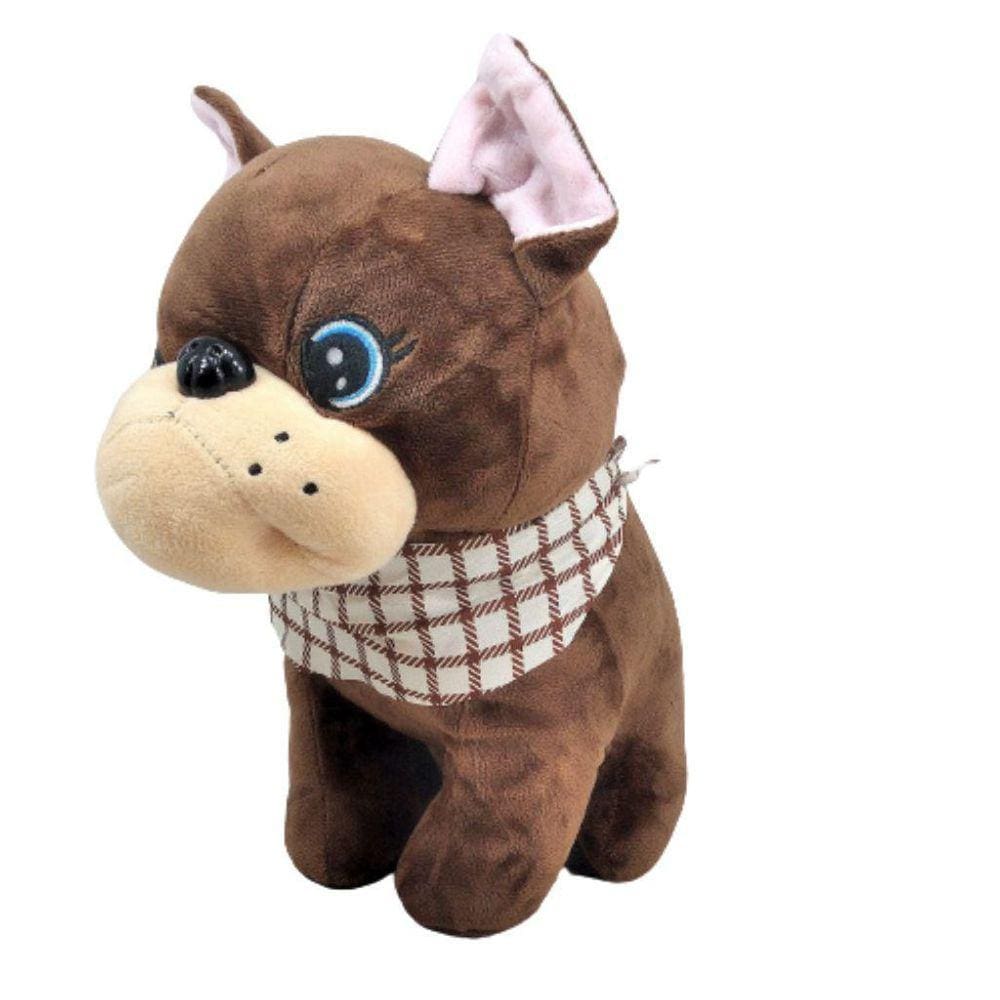 Cachorro Pelúcia Marrom 26cm Altura - Lavável
