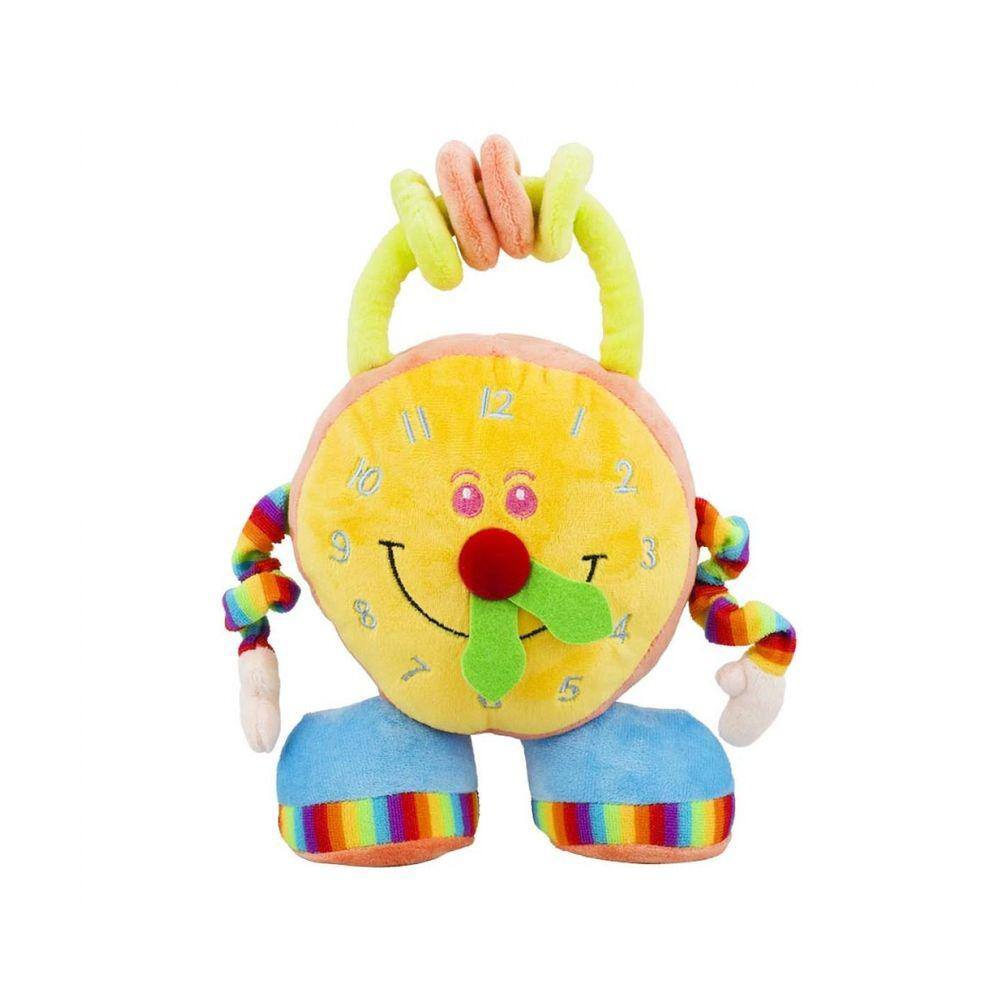 Relógio de Pelúcia Laranja 24cm - Super Fofinho e Alegre