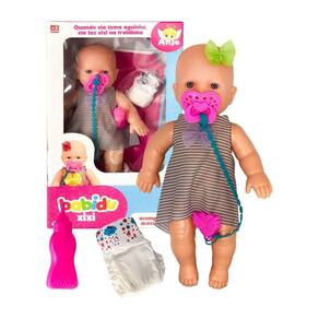 Boneca Babidu Faz Xixi na Fralda - Acessórios Inclusos