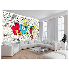 Papel De Parede 3D Sala Quarto Musica Arte Cores 3,5M Mus28