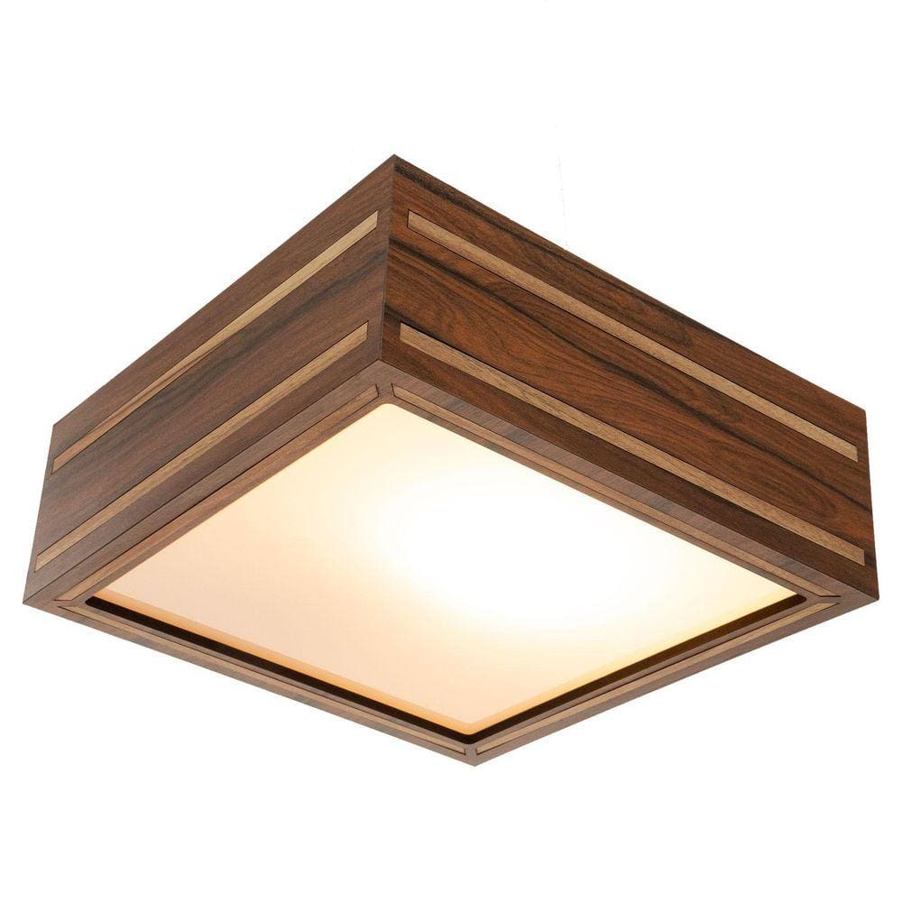 Luminária Decorativa Madeira Plafon Ilhota Nog 20Cm