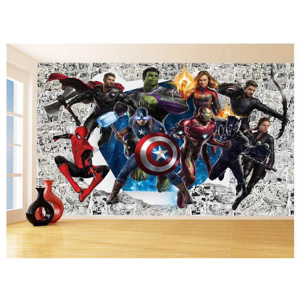 Papel De Parede 3D Heróis Página Quadrinhos Hq 3,5M Nhma193