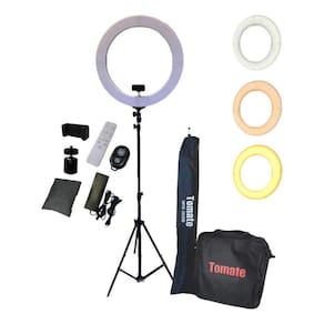 Ring Light 48cm Tomate c/Sacola - Marca Tomate, Preto