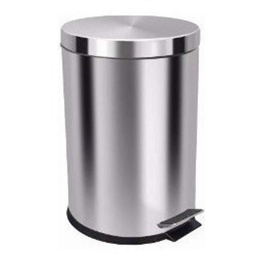 Lixeira 12 Litros Com Pedal Aço Inox Cesto Interno Removível