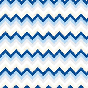Kit 8 Rolos Papel De Parede Adesivo Chevron Azul Branco 3,0M