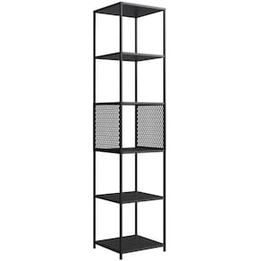 Estante 180 Cm Estilo Industrial Com Tela P1023 Preto PP
