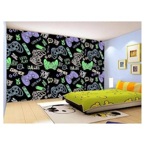 Papel De Parede 3D Infantil Controle Game Jogo 3,5M Azs282