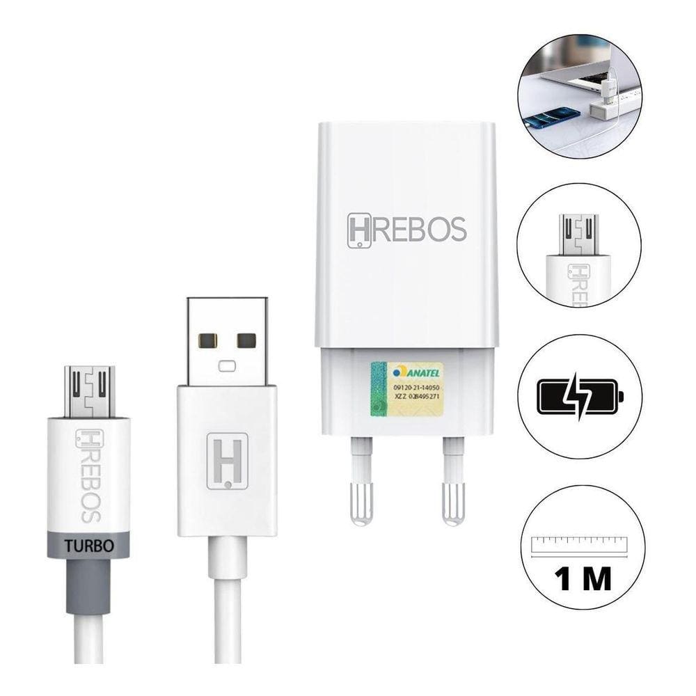 Carregador Turbo Samsung Core - Cabo + Base de Tomada